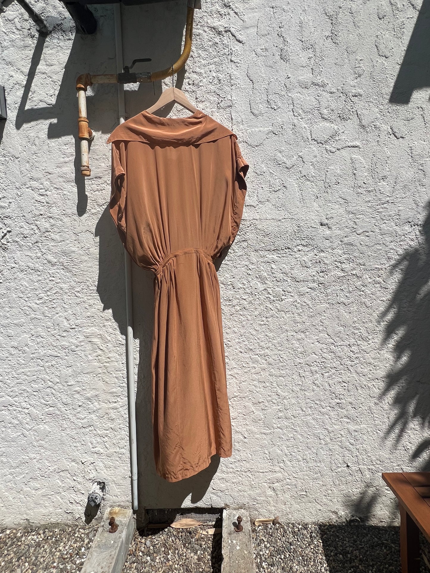 Peach Silk Bow Dress