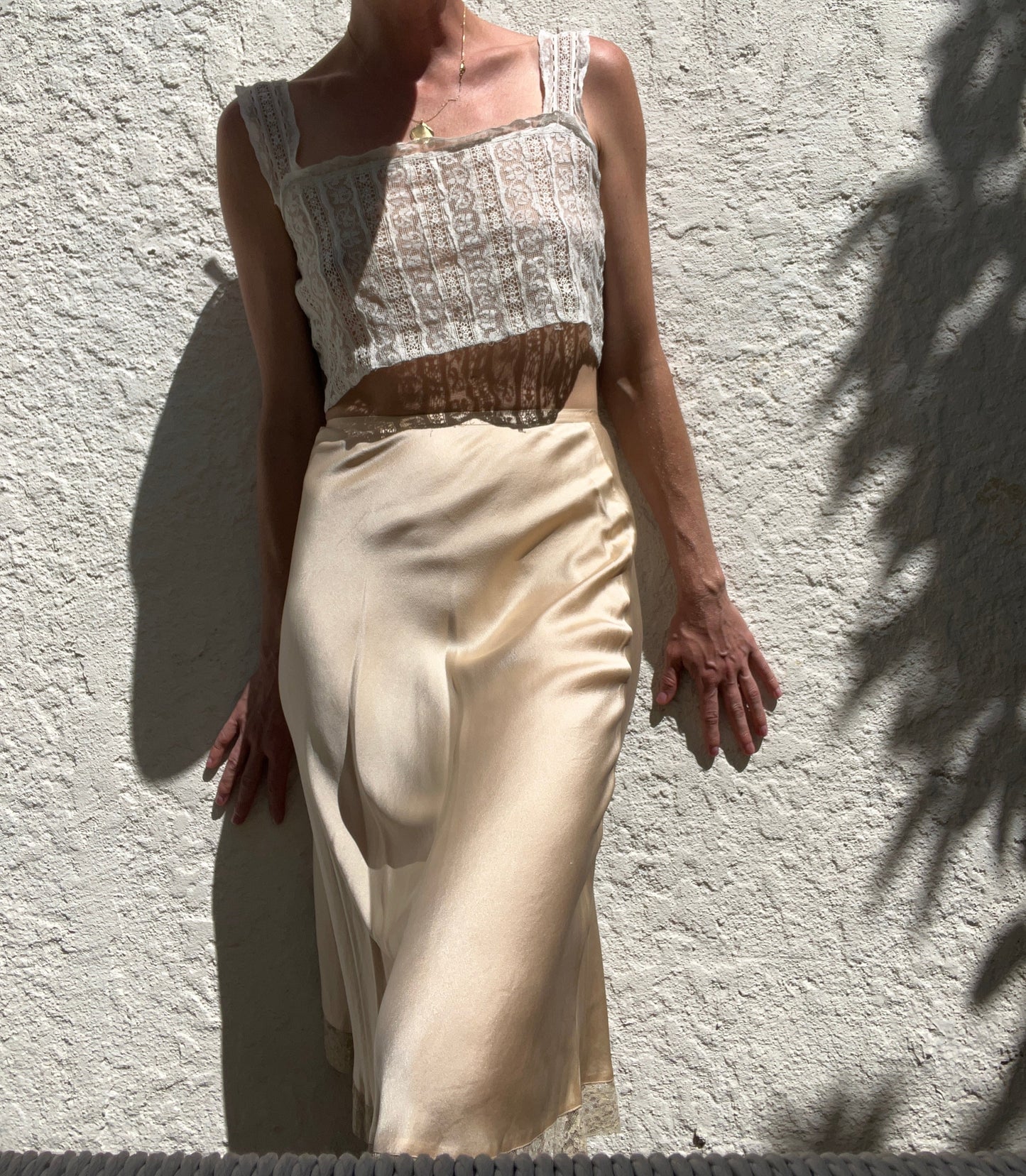 Blush Silk Skirt