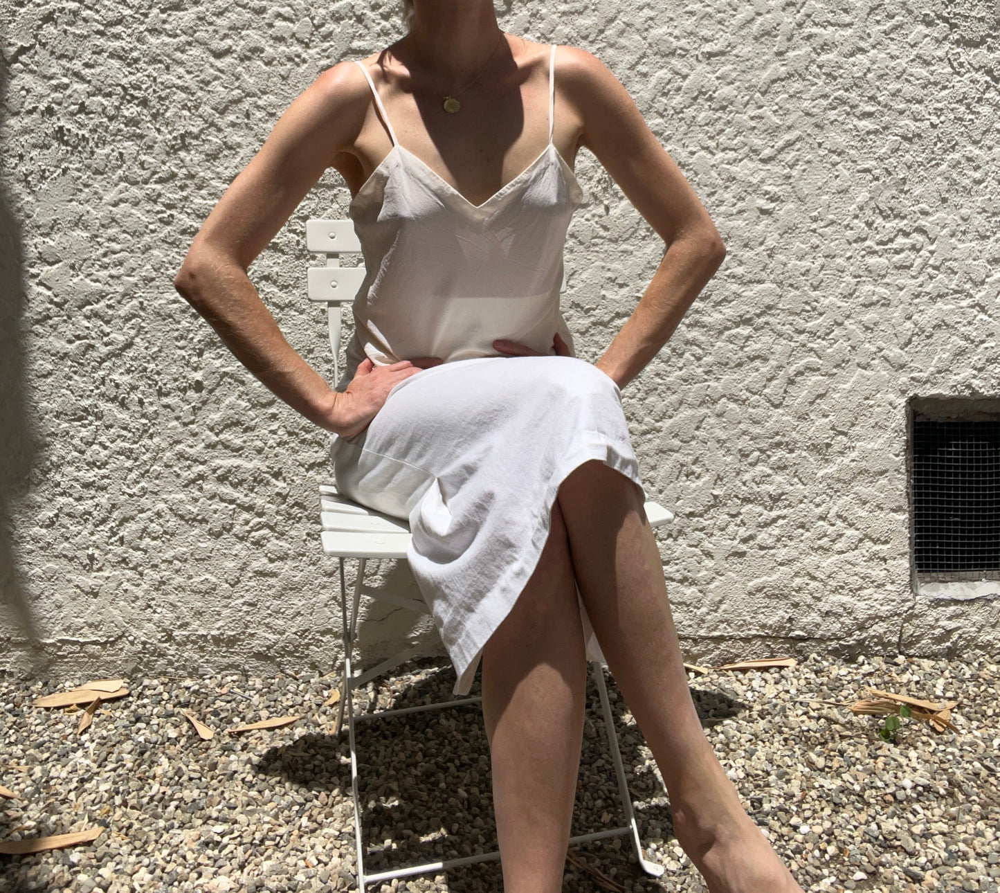 Cream Silk Top