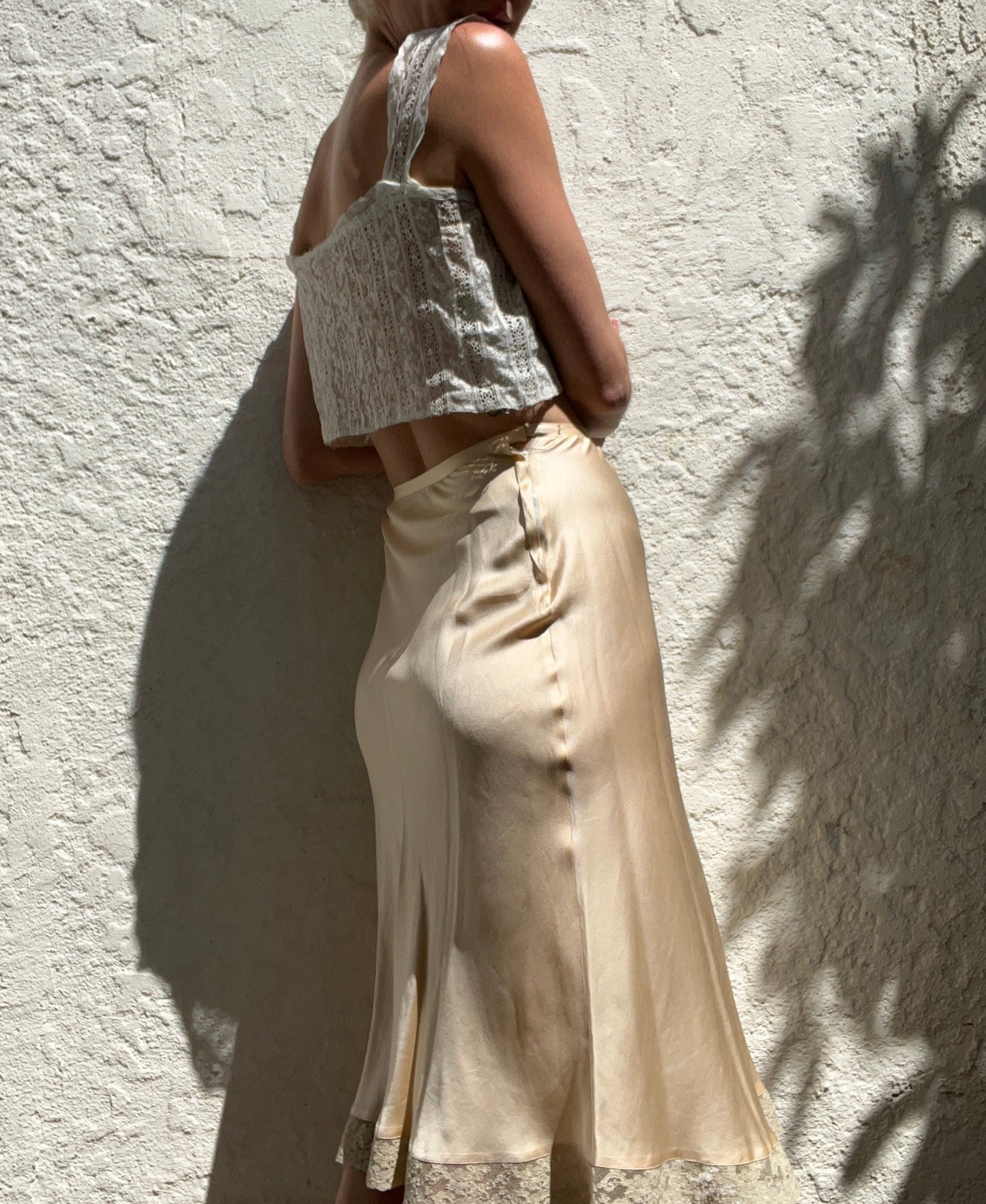 Blush Silk Skirt