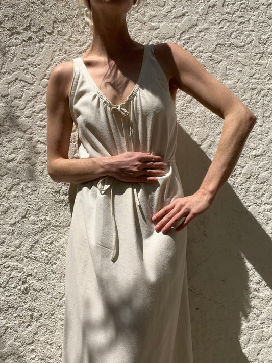 The Aegea Dress, Ivory Raw Silk